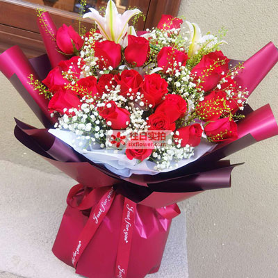 六安30朵红玫瑰百合，做你余生故事里的人